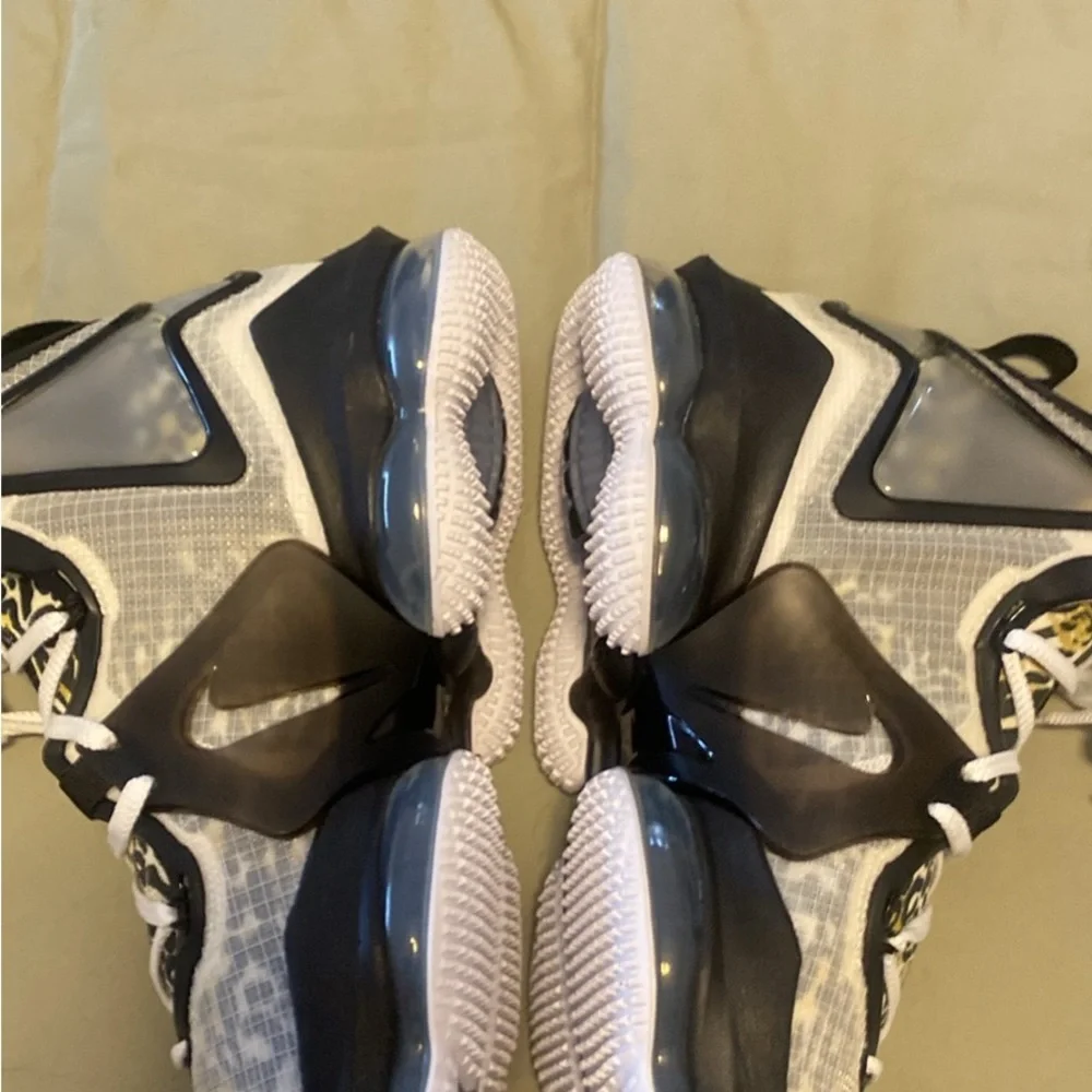 Nike Black Graphic LeBron Shoe Box Lid with Subtle Silver Accents